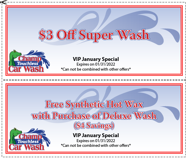 $3 Off Super Wash and Free Synthetic Hot Wax with Purchase of Deluxe Wash ($4 Savings)